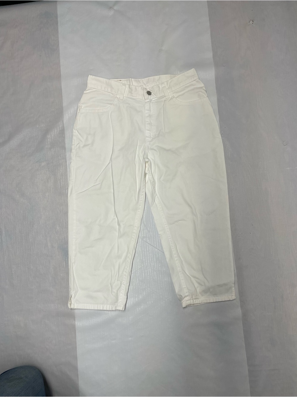 Women's Cropped White Capris - Clean Everyday Style Sz:12M